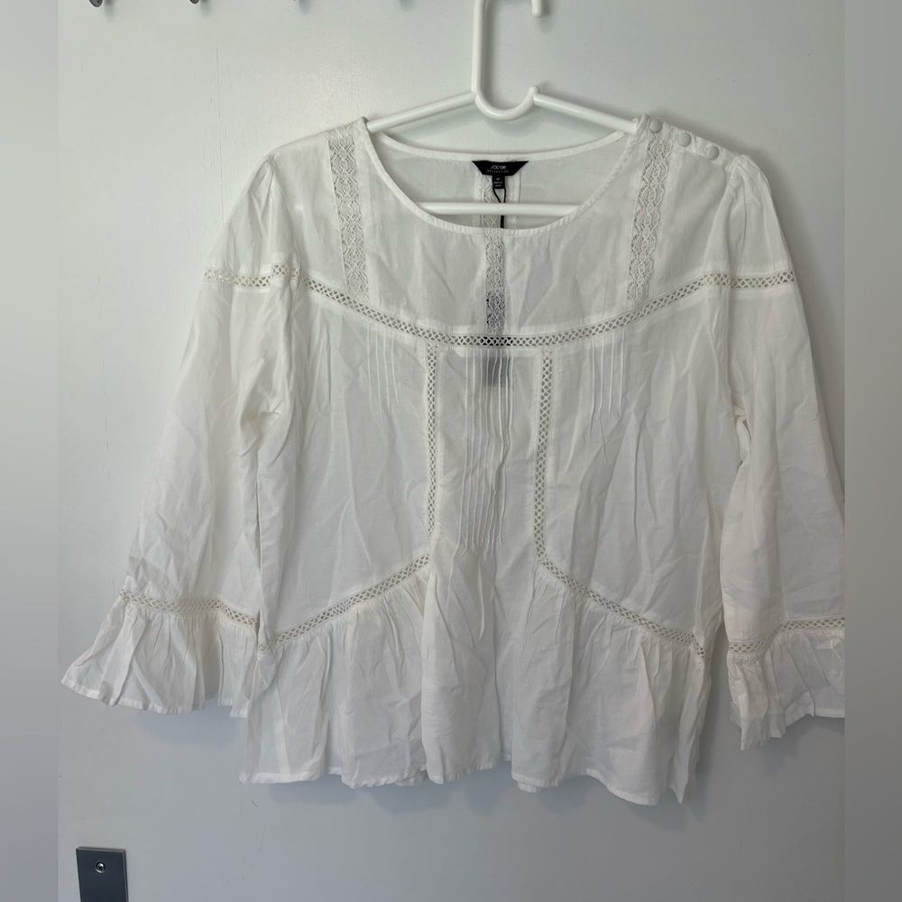 Joe’s Jeans white eyelet shirt